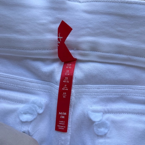 Spanx Twill Crop Wide Leg High Rise Pants White Small - Picture 8 of 10